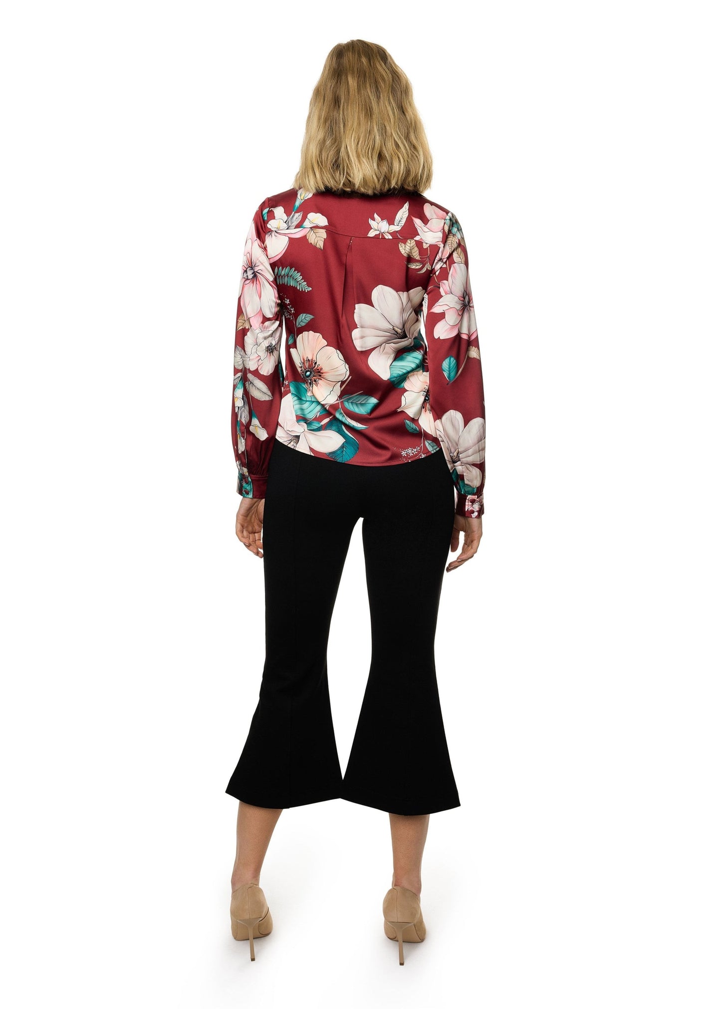 Camisa abotonada de manga larga (estampada)