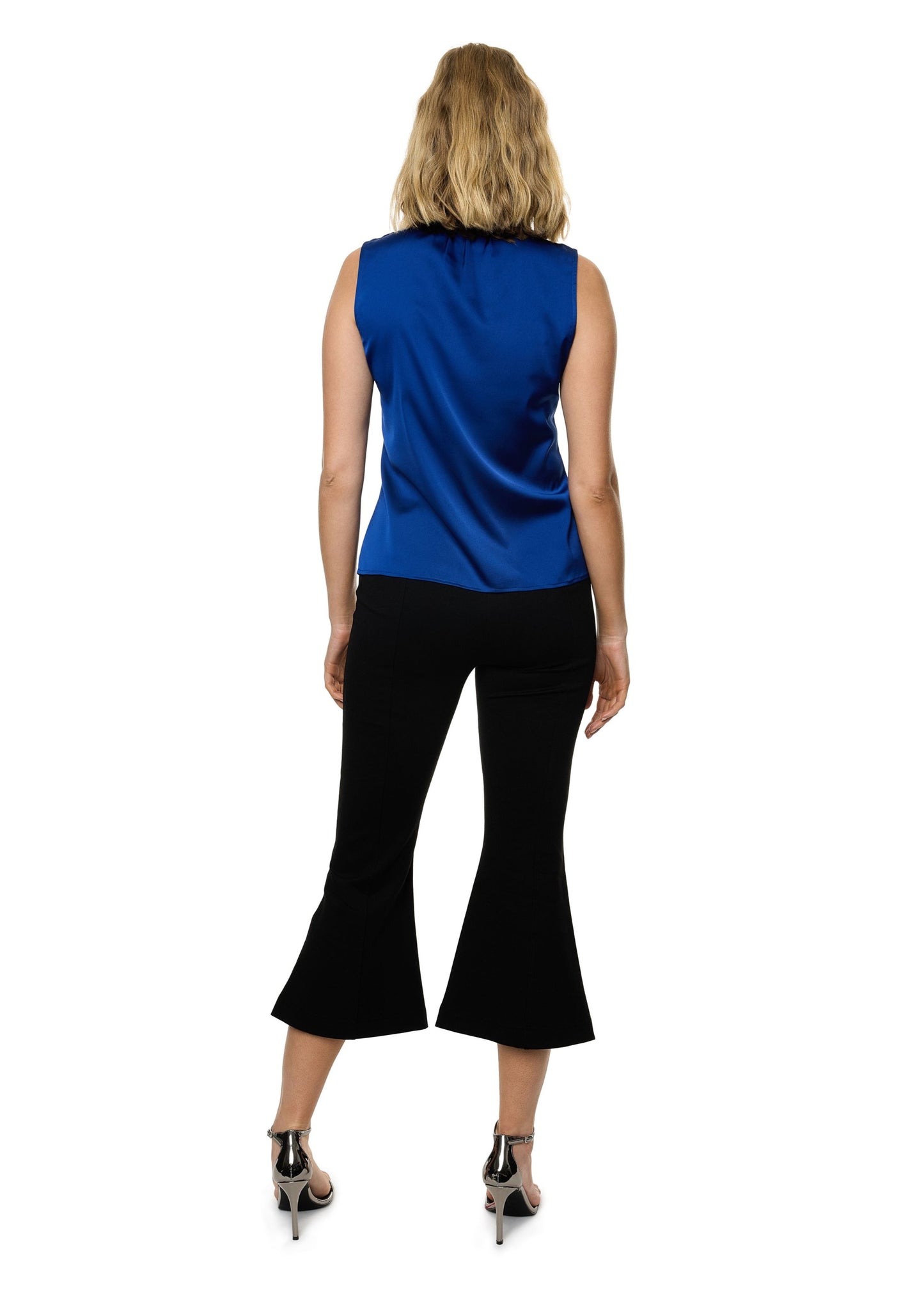 Blusa sin mangas con lazo (lisa)