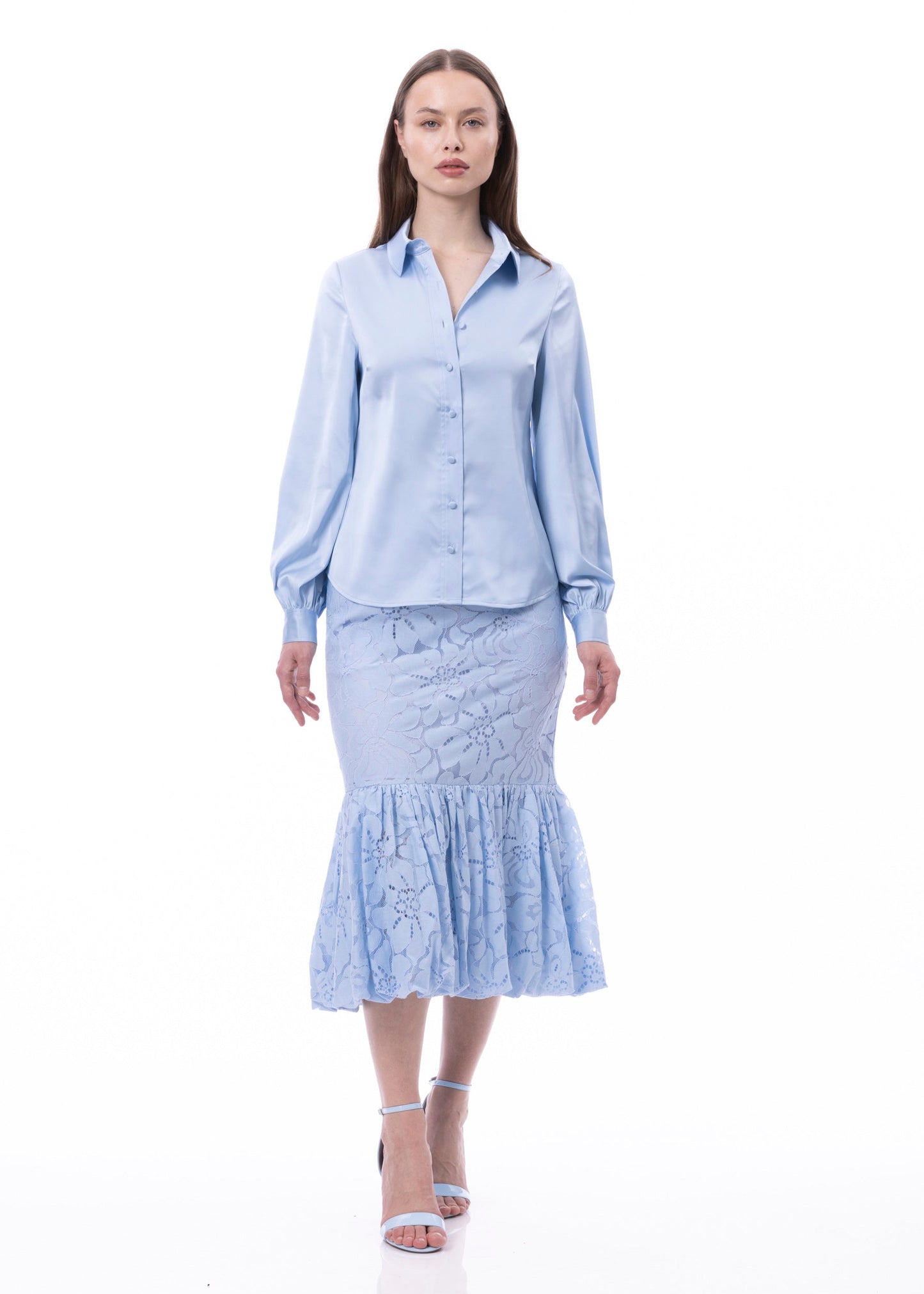 Button Down Long Sleeve Shirt (Solid)