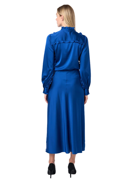 Trumpet Bias Skirt In Cobalt Solid