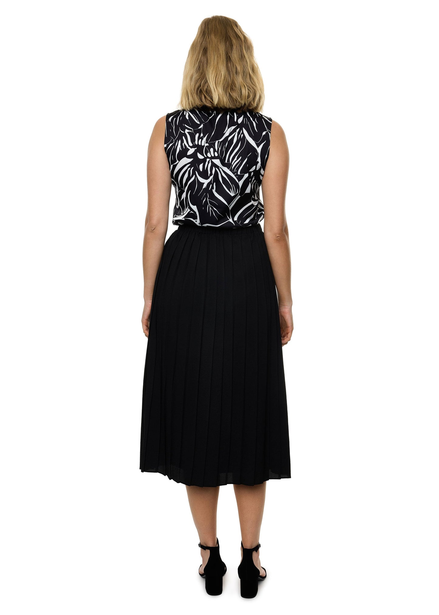 Pleated Midi Skirt (Solid)