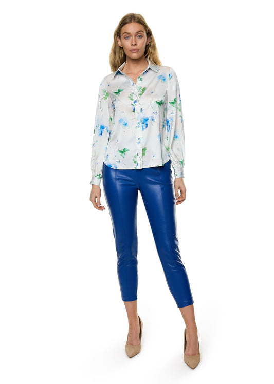 Button Down Long Sleeve Shirt ( Print )