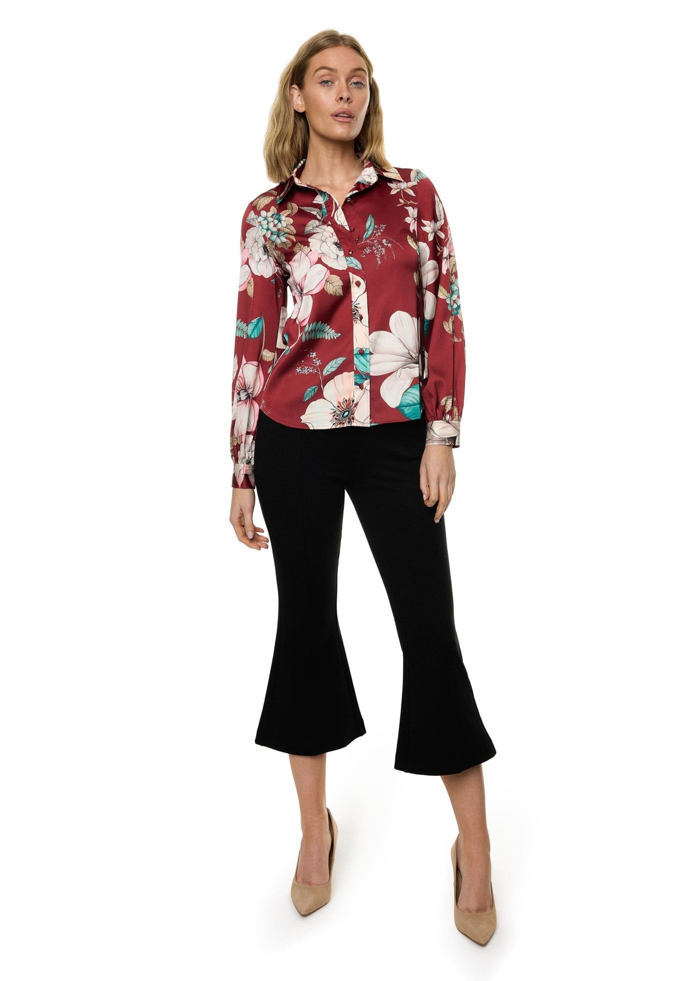 Button Down Long Sleeve Shirt (Print)