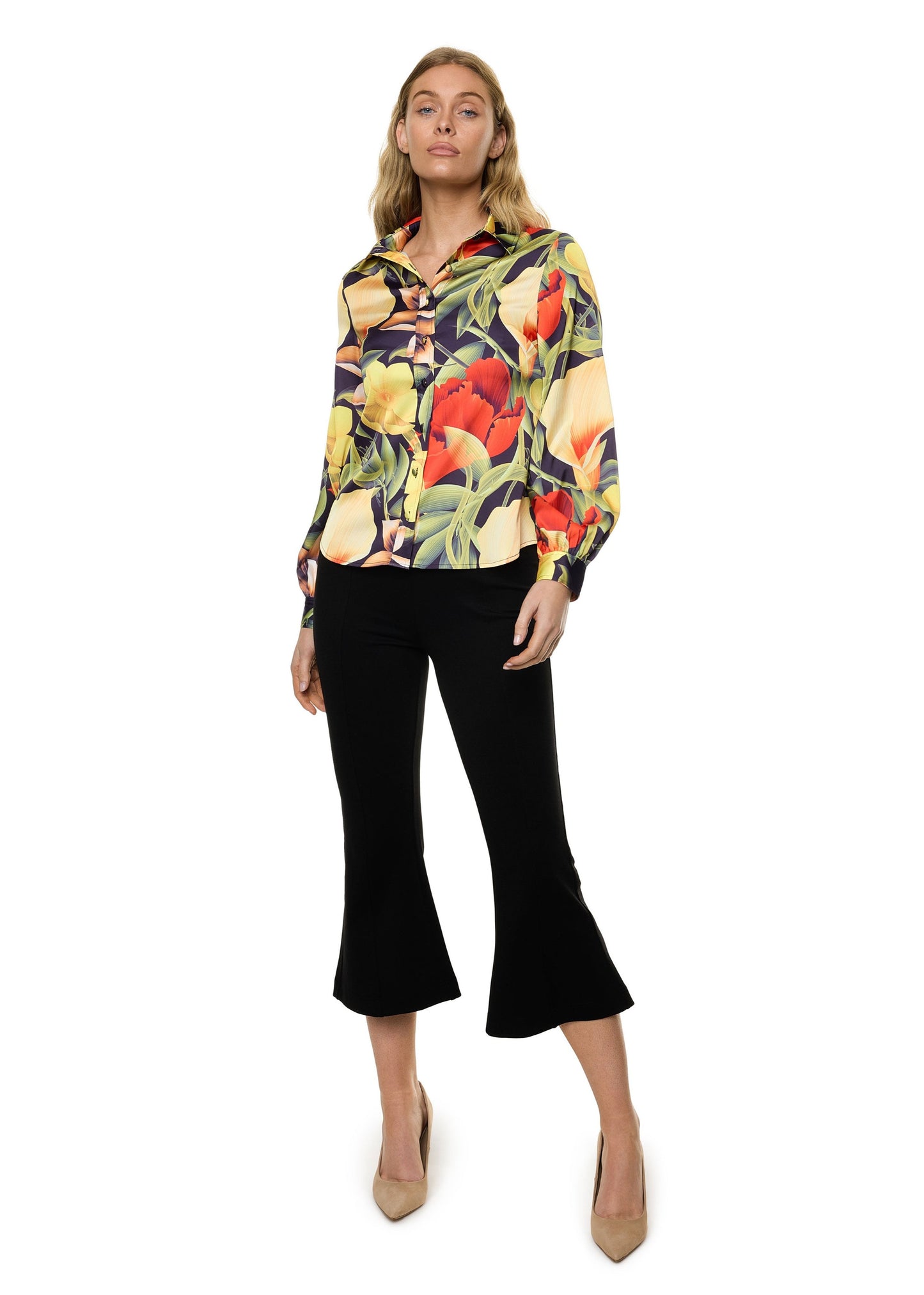 Button Down Long Sleeve Shirt (Print)