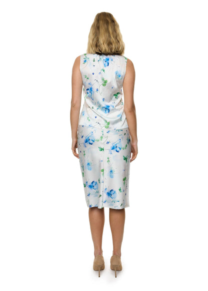 Bow Tie Sleeveless Blouse (Print)