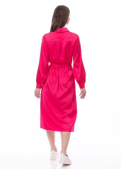 Button Down Long Sleeve Shirt Dress (Solid) – CARLOSLINES