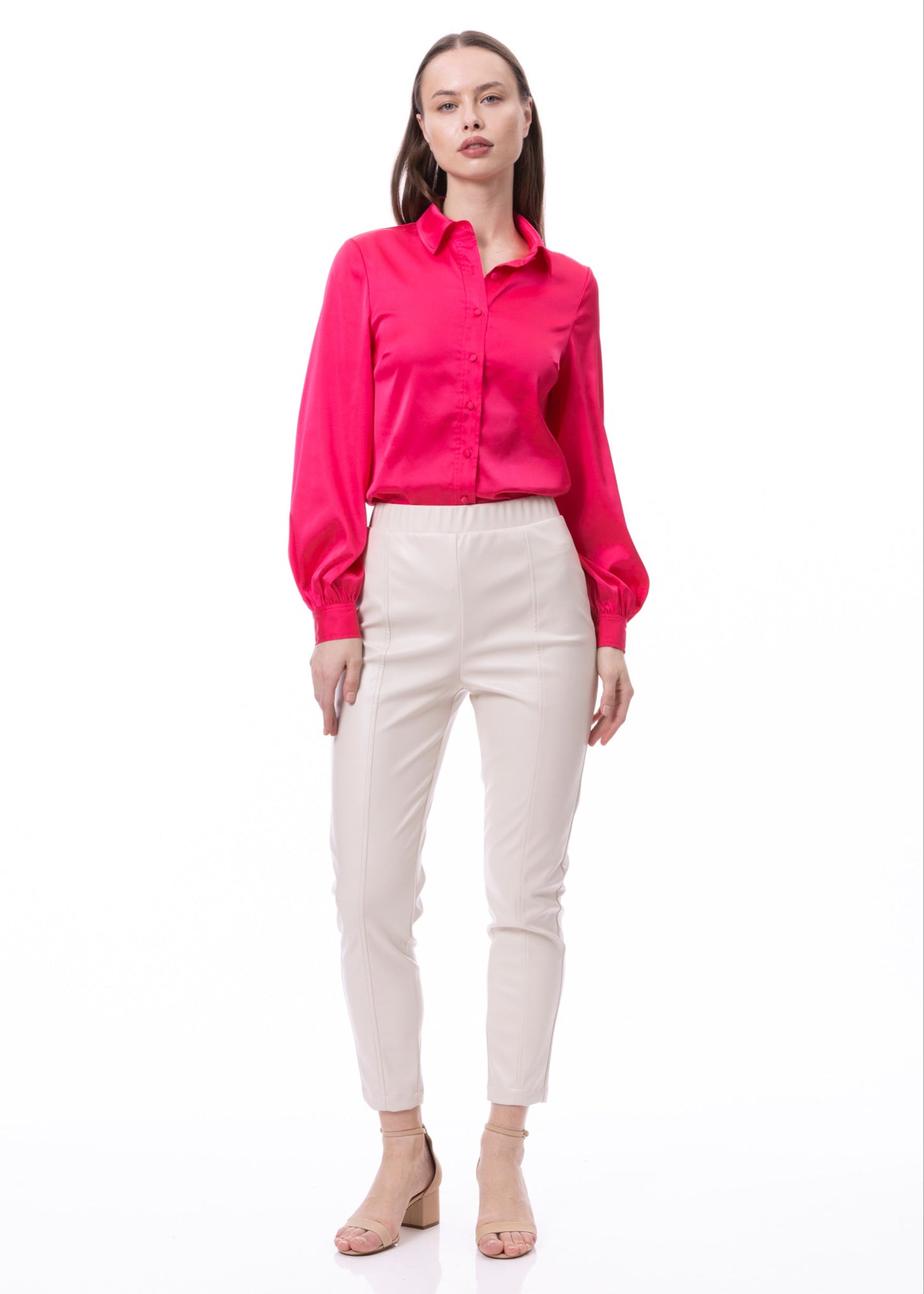 Button Down Long Sleeve Shirt (Solid)