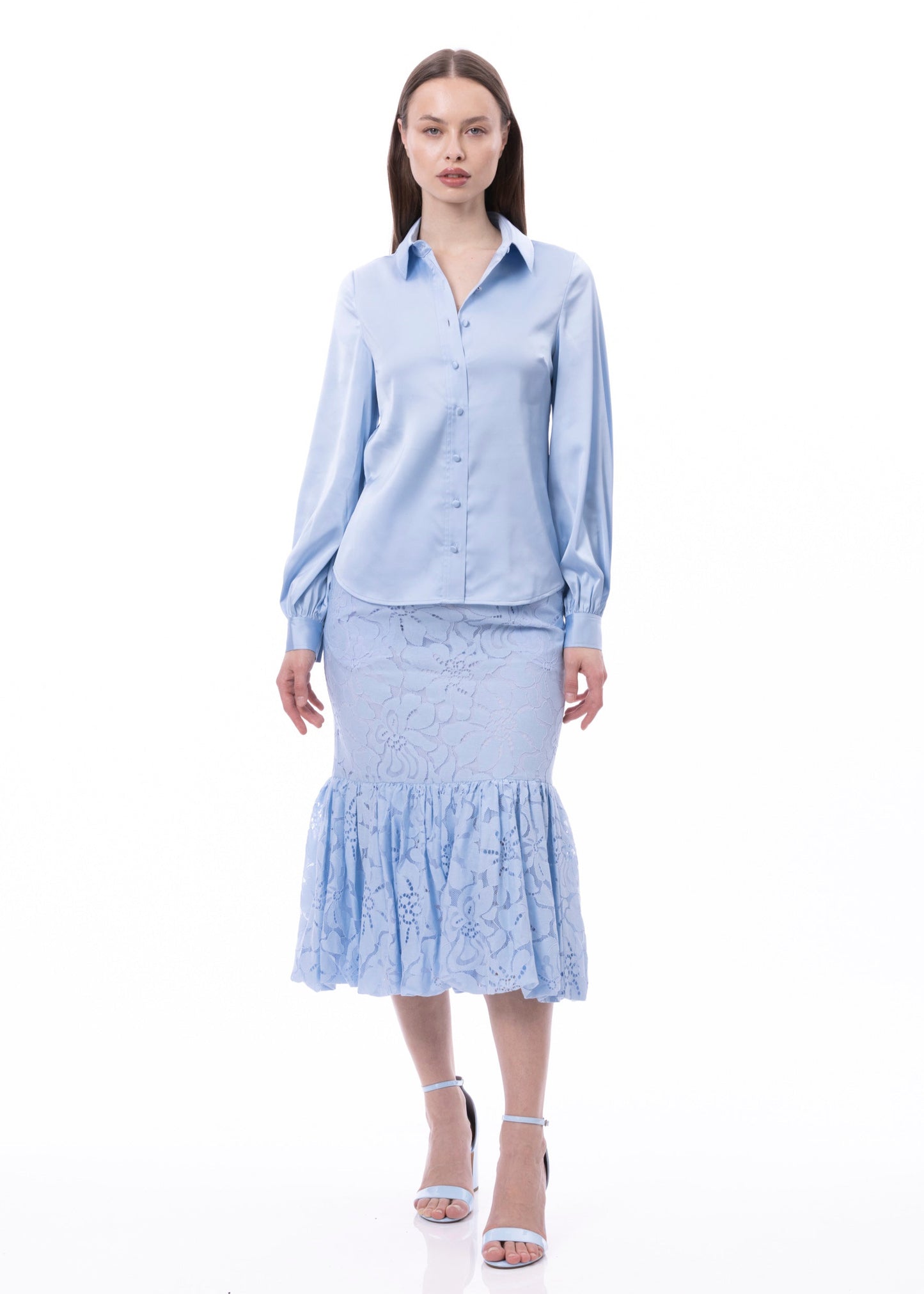 Button Down Long Sleeve Shirt (Solid)