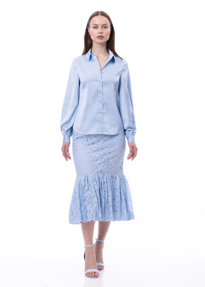 Button Down Long Sleeve Shirt (Solid)