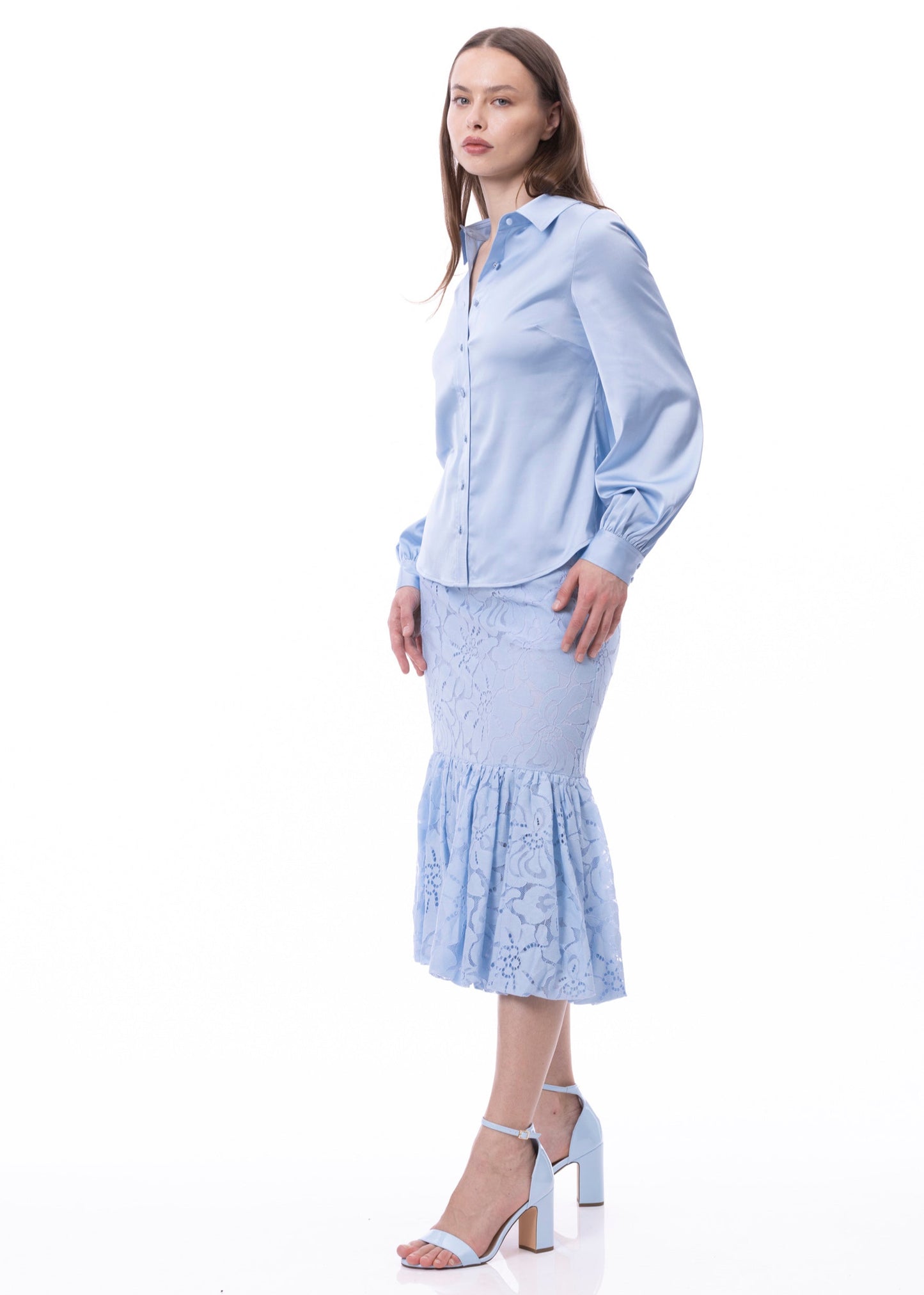 Button Down Long Sleeve Shirt (Solid)