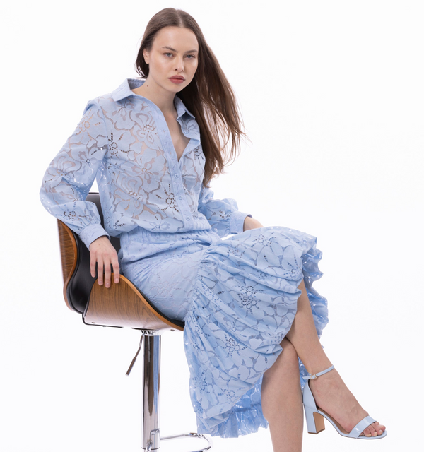 Button Down Long Sleeve Shirt Dress (Solid) – CARLOSLINES